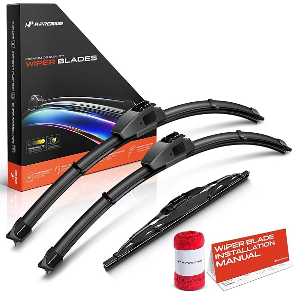 20"+18"+10" Windshield Wiper Blades with Wear Indicator & Towel
